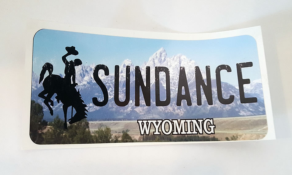 sundance license plate